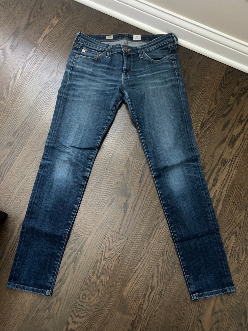 AG Adriano Goldschmied Stilt Cigarette Leg Jeans - Dark Blue